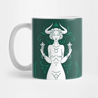 Vintage Taurus Goddess Zodiac Symbol // Proud Taurus Horoscope Sign Astrology Mug